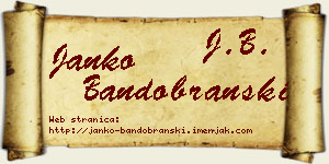 Janko Bandobranski vizit kartica